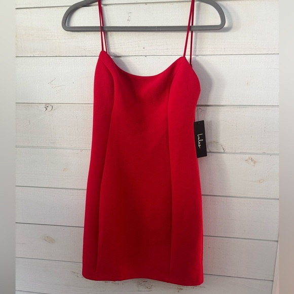 Lulus NWT Red Spaghetti Strap Dress - Picture 1 of 9